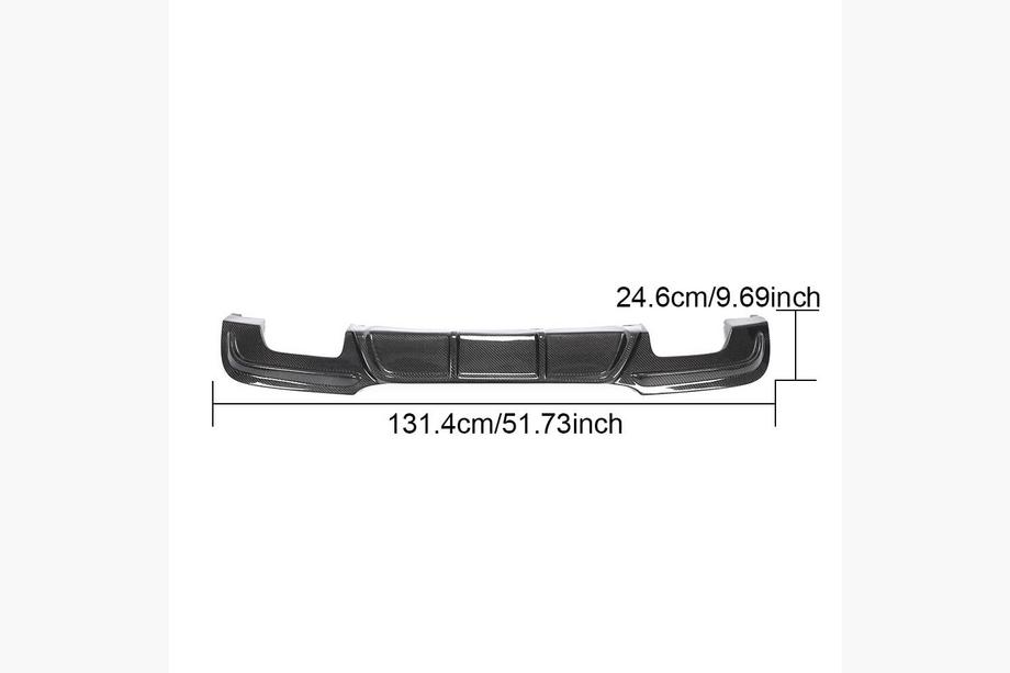 BMW 3 серия E90/E91 2005-2011 гг. Задний Диффузор Бампера V1 для E90 M-Sport, Карбон Фото 12