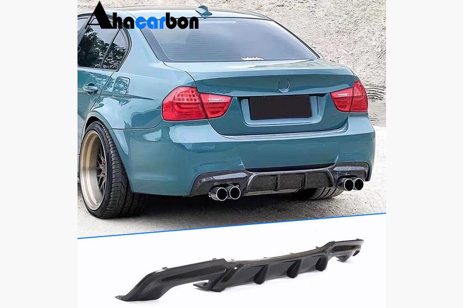 BMW 3 серия E90/E91 2005-2011 гг. Диффузор заднего бампера FRP V4 (для E90 M Sport) Фото 11