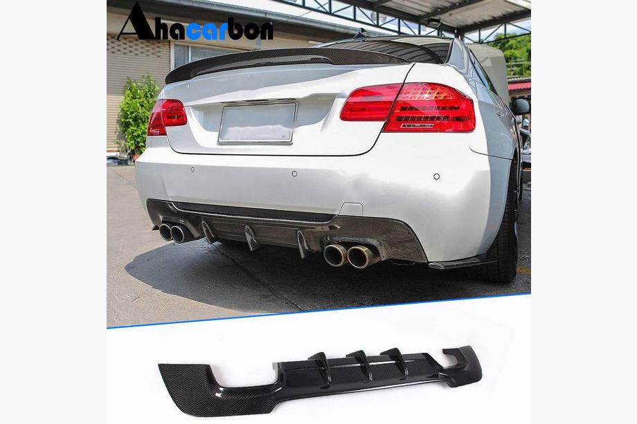 BMW 3 серия E92/E93 2006–2013 гг. Диффузор заднего бампера V1 (для M-Sport, Карбон) Фото 1