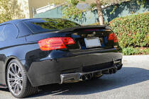 BMW 3 серия E92/E93 2006–2013 гг. Диффузор заднего бампера V-Style (для M3, Карбон) фото 4