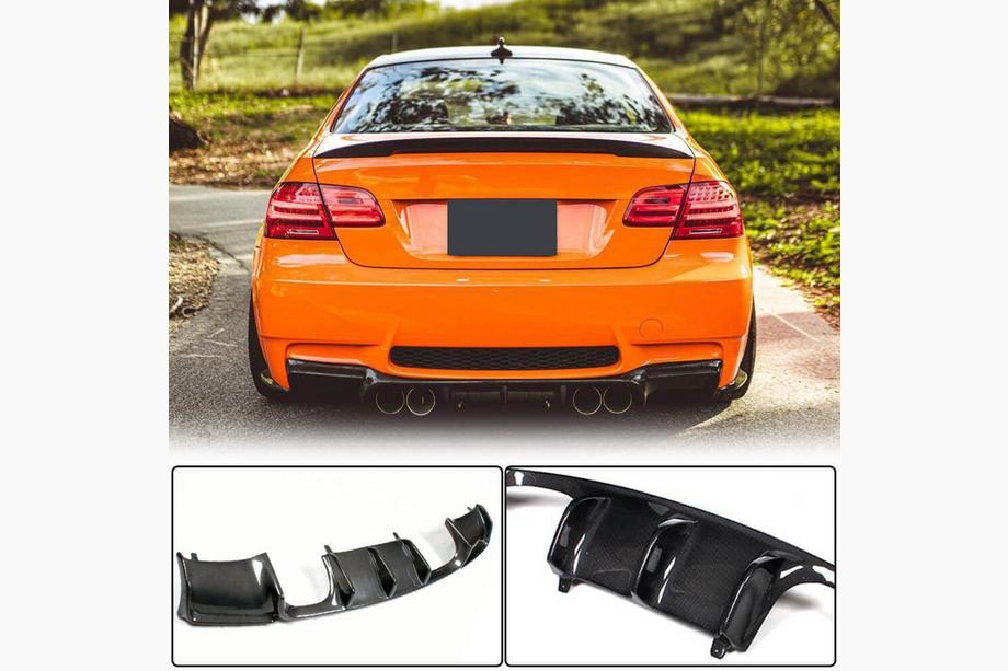 BMW 3 серия E90/E91 2005-2011 гг. Диффузор заднего бампера V-Style (для M3, Карбон) Image