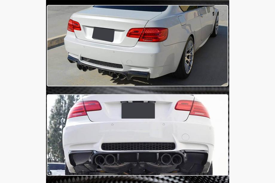 BMW 3 серия E90/E91 2005-2011 гг. Диффузор заднего бампера FRP V5 (для E92/E93 M3) Image