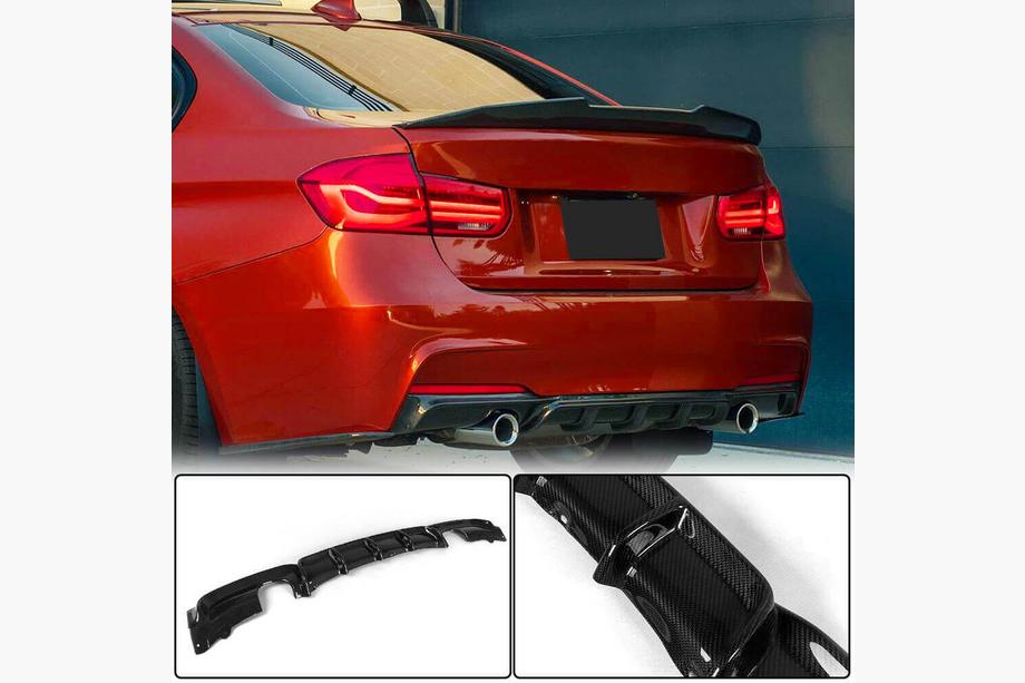 BMW 3 серия F30/F31 2012-2019 гг. Диффузор Заднего Бампера Карбон V2 (для M-Sport) Image