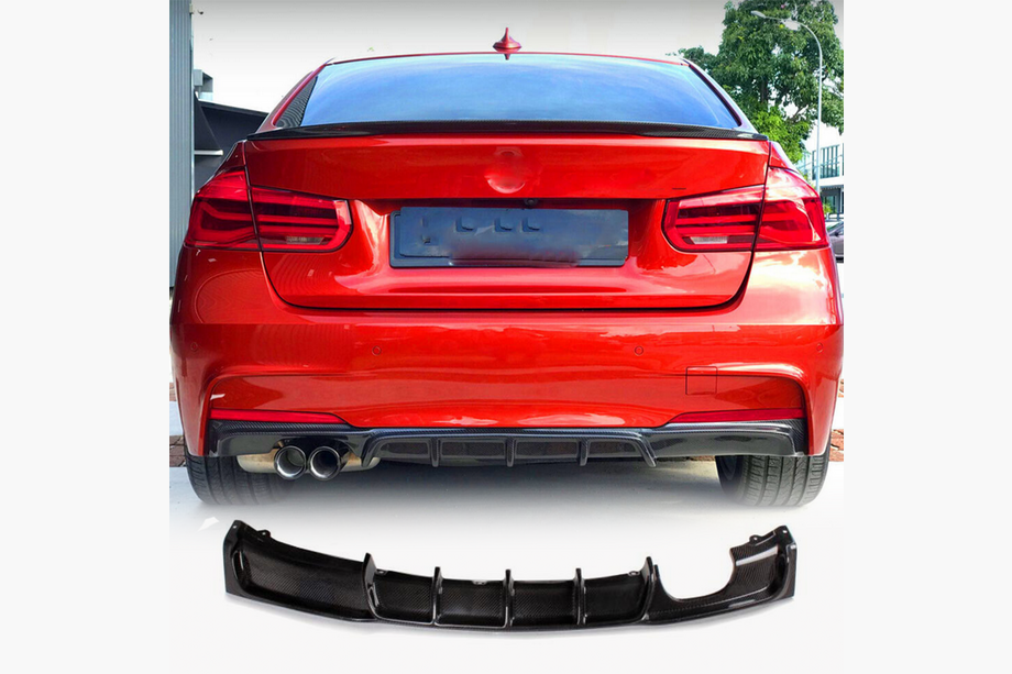 BMW 3 серия F30/F31 2012-2019 гг. Диффузор заднего бампера FRP V8 (для M-Sport) Image
