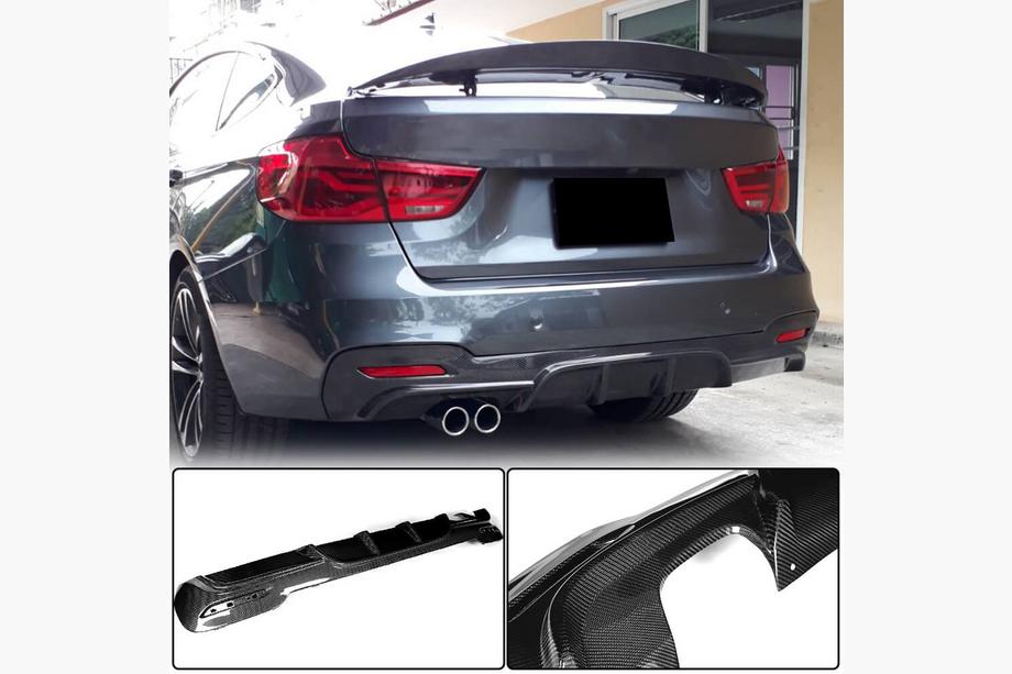 BMW 3 серия F34 2013–2020 гг. Задний Диффузор Бампера V1 для M-Sport, Карбон Image