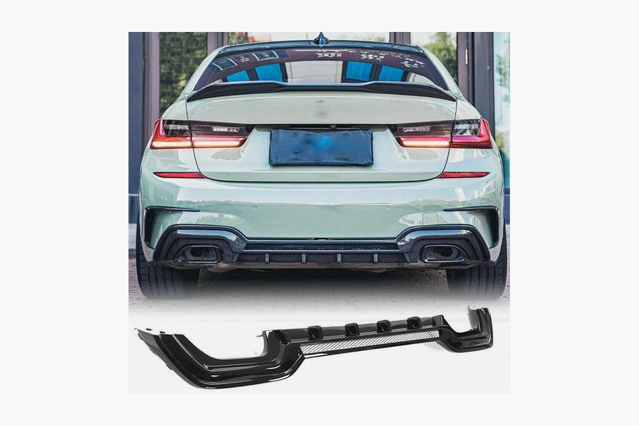 BMW 3 серия G20/G21 2018- гг. Диффузор заднего бампера FRP V3 (2019-2021, M-Sport) Image