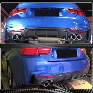 Диффузор заднего бампера V1 (для M-Sport, Карбон) фото 3
