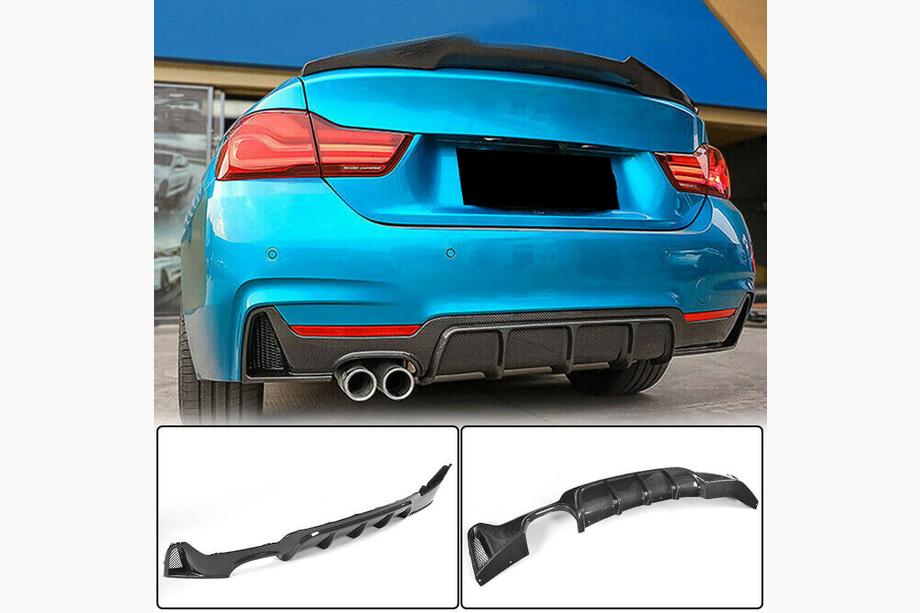 BMW 4 серия F32/F33/F36 2012-2020 гг. Диффузор заднего бампера V2 (для M-Sport, Карбон) Image