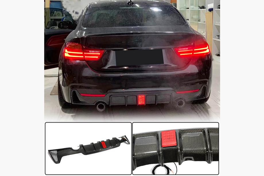 BMW 4 серия F32/F33/F36 2012-2020 гг. Задний диффузор V8 (для M-Sport, карбон) Image