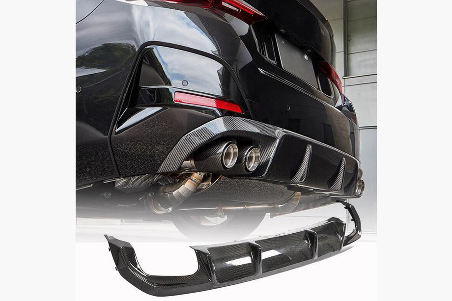 BMW 4 серия G22/23/26 2020- гг. Диффузор заднего бампера V2 (для G26 M-Sport, Карбон) Image