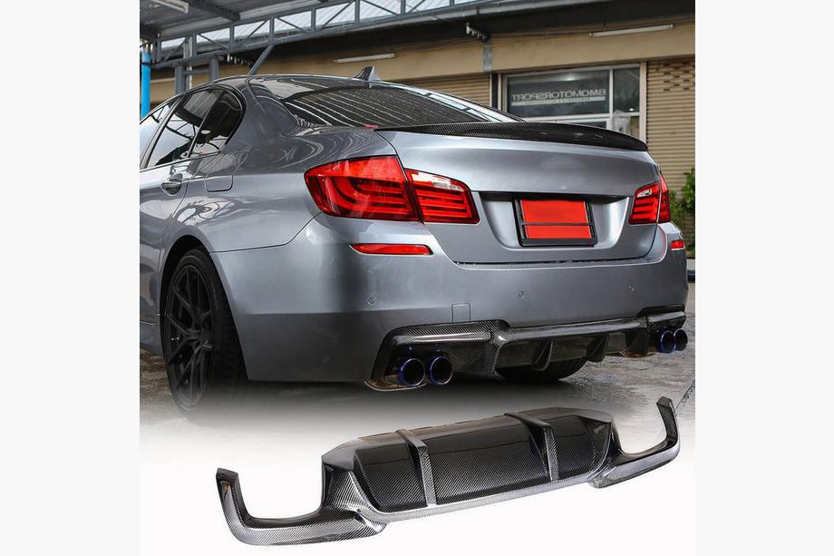 BMW 5 серия F10/F11 2010–2016 гг. Диффузор Заднего Бампера Карбон V2 (M-Sport) Image