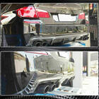 BMW 5 серия F10/F11 2010–2016 гг. Диффузор заднего бампера Carbon V5 (M-Sport) фото 4