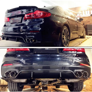 Диффузор заднего бампера V3 для M-Sport 2017-2020 Карбон фото 2