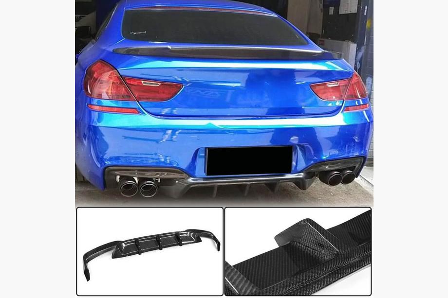 BMW 6 серия F12/F13/F06 2011-2018 гг. Диффузор Заднего Бампера Карбон V2 (M-Sport) Image