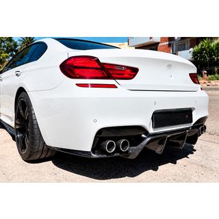 Диффузор заднего бампера V1 (для M6, Карбон) BMW 6 серия F12/F13/F06 2011-2018 гг. фото 1