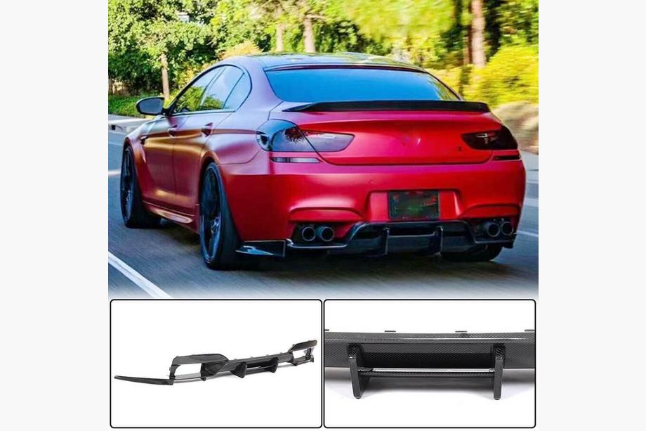 BMW 6 серия F12/F13/F06 2011-2018 гг. Диффузор заднего бампера FRP V6 (для M6) Image