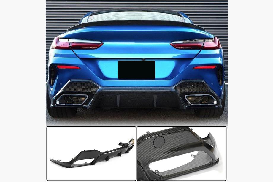BMW 8 серия G14/G15/G16 2018- гг. Диффузор заднего бампера V2 для G14/G15 M-Sport, Карбон Image