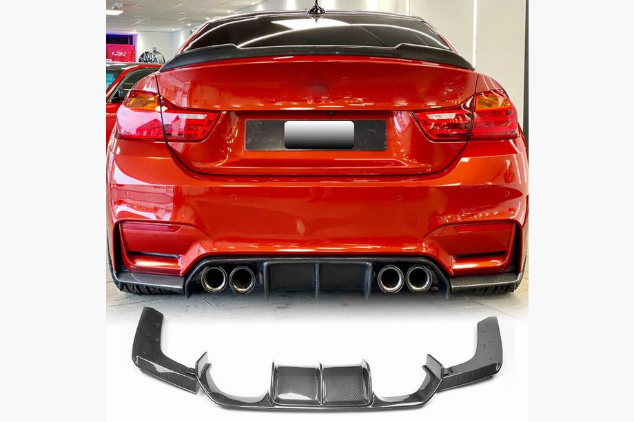 BMW 3 серия F30/F31 2012-2019 гг. Диффузор заднего бампера V4 (для F80, Карбон) Image