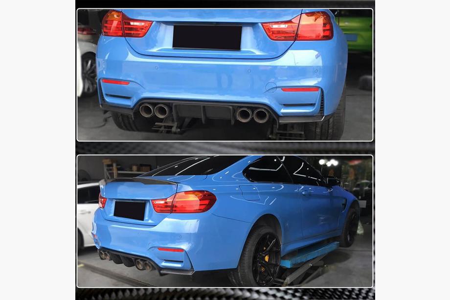 BMW 3 серия F30/F31 2012-2019 гг. Диффузор заднего бампера V4 (для F80, Карбон) Фото 5