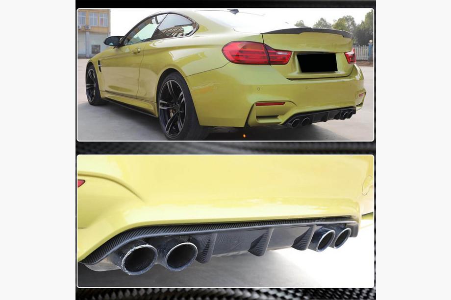 BMW 3 серия F30/F31 2012-2019 гг. Задний Диффузор Бампера V8 (для F80, Карбон) Фото 4