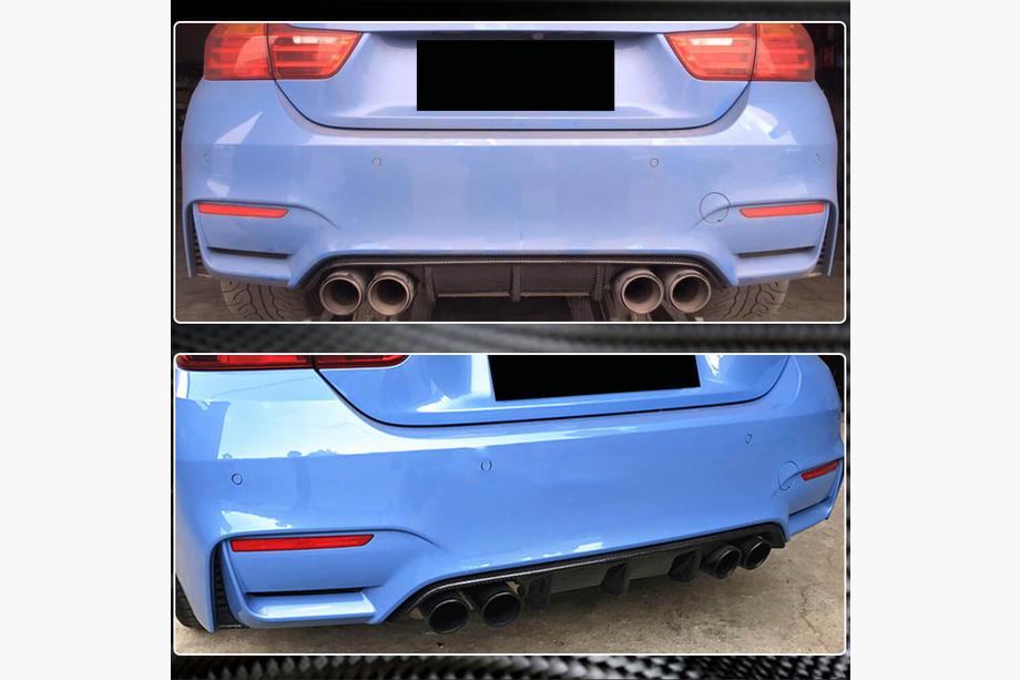 BMW 3 серия F30/F31 2012-2019 гг. Задний Диффузор Бампера V8 (для F80, Карбон) Фото 5