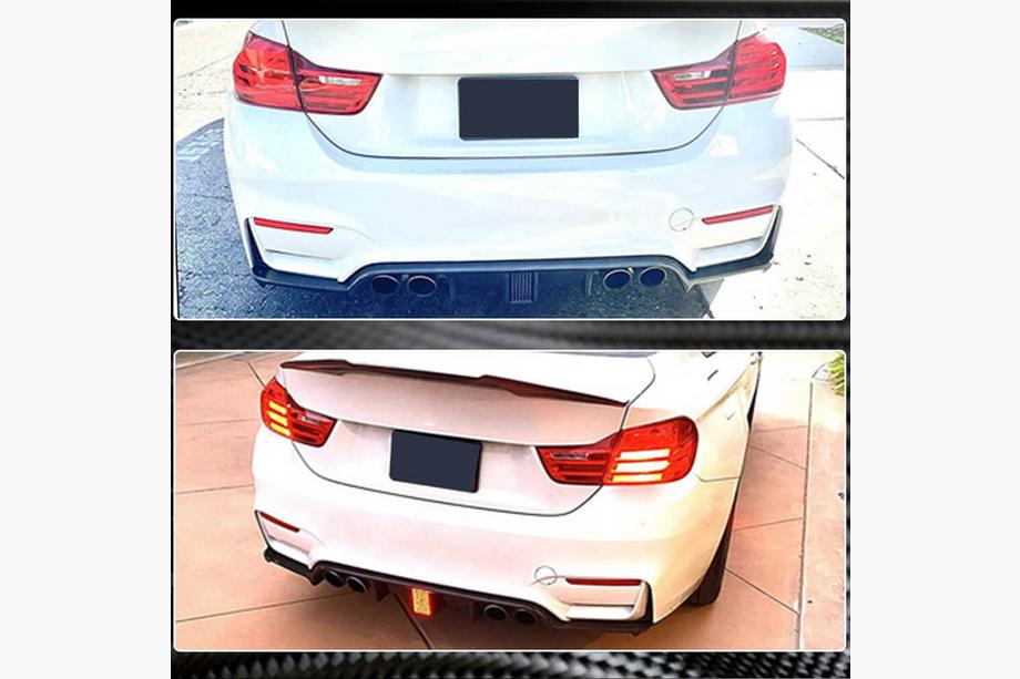 BMW 3 серия F30/F31 2012-2019 гг. Диффузор заднего бампера V12 (для F80, Карбон) Фото 3