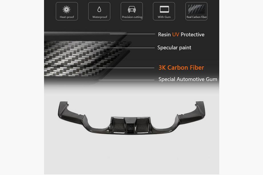 BMW 3 серия F30/F31 2012-2019 гг. Диффузор заднего бампера V12 (для F80, Карбон) Фото 5