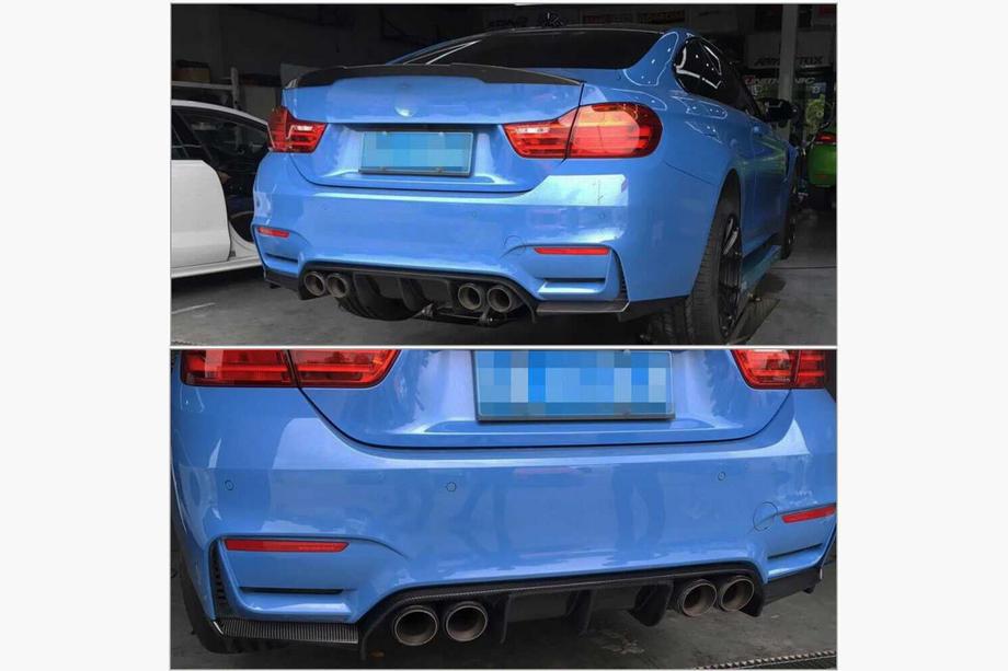 BMW 3 серия F30/F31 2012-2019 гг. Диффузор заднего бампера ABS V14 (для F80) Фото 2