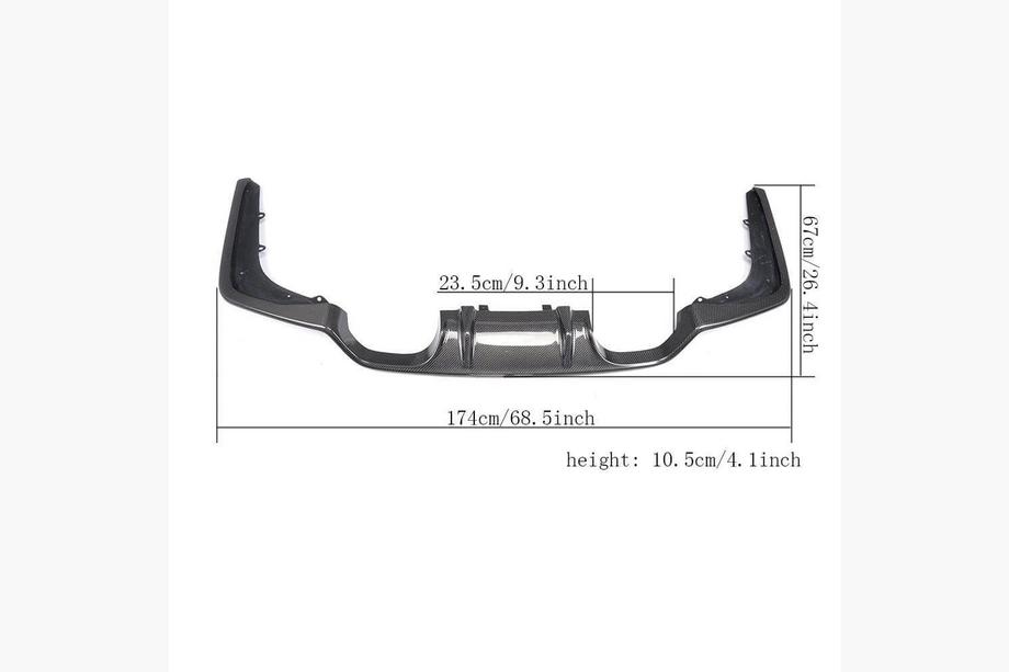 BMW 4 серия F32/F33/F36 2012-2020 гг. Диффузор заднего бампера V2 (для F82/F83, Карбон) Image