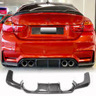 BMW 4 серия F32/F33/F36 2012-2020 гг. Диффузор заднего бампера V6 (для F82/F83, Карбон) фото 1