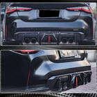 BMW 4 серия G22/23/26 2020- гг. Диффузор заднего бампера Сухой карбон V5 (для G82/G83 2021+) фото 3