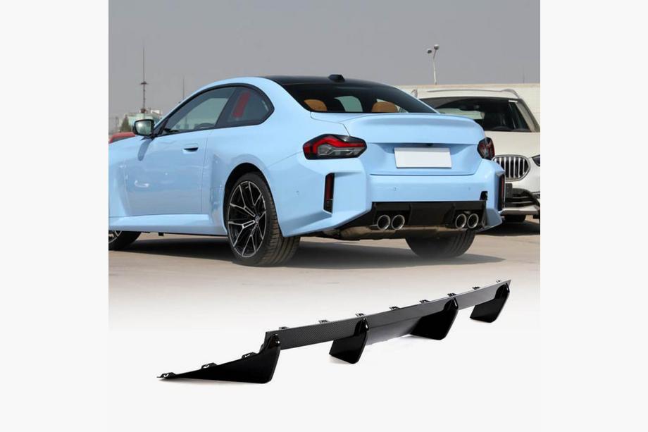 BMW 2 серия G42 2021- гг. Диффузор заднего бампера Сухой карбон V5 (G87) Image