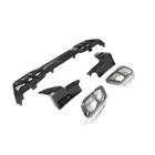 BMW X5 G05 2019- гг. Диффузор заднего бампера V4 (2018-2022, Черный Глянец) фото 5