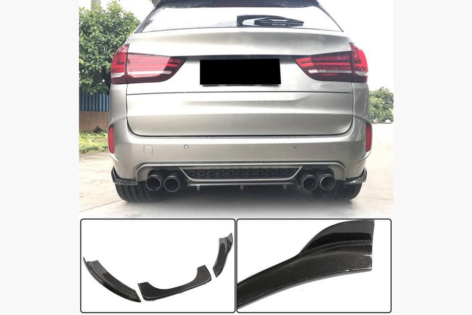 BMW X6 F16 2014-2019 гг. Диффузор заднего бампера FRP V3 (для F86) Image