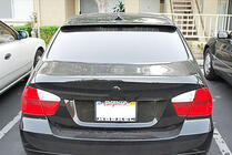 BMW 3 серия E90/E91 2005-2011 гг. Задний Спойлер V1 (для E90, Карбон) фото 4