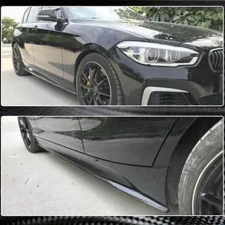 Накладки на пороги (для M-Sport 2015-2019, Карбон) BMW 1 серия F20/F21 2011-2019 гг. фото 3