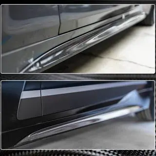 Накладки на пороги V2 (для G22/G23 M-Sport, Карбон) BMW 4 серия G22/23/26 2020- гг. фото 3