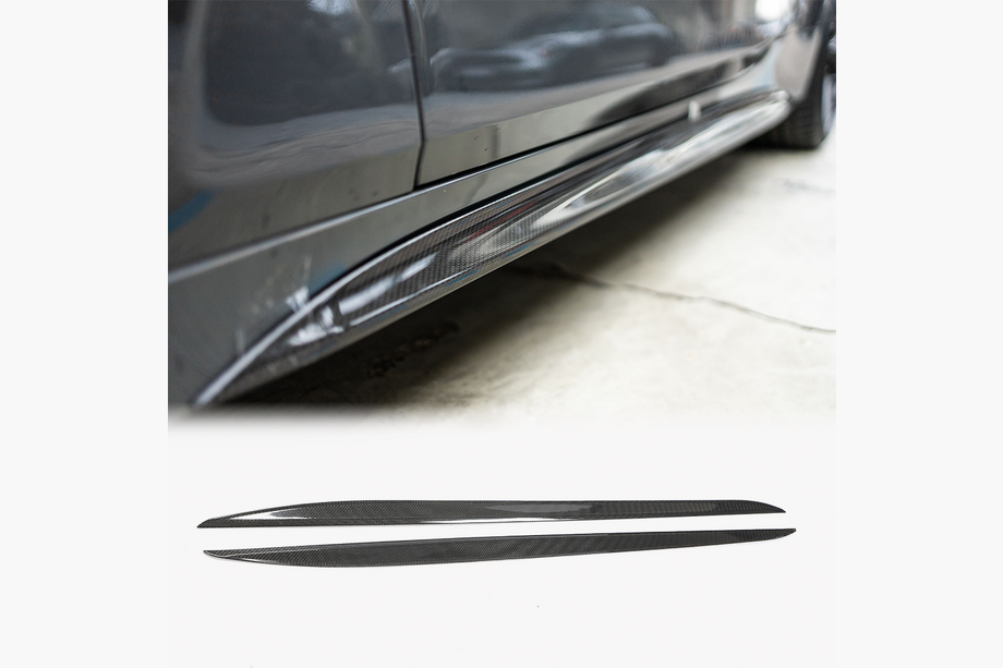 BMW 4 серия G22/23/26 2020- гг. Накладки на пороги V2 (для G22/G23 M-Sport, Карбон) Image