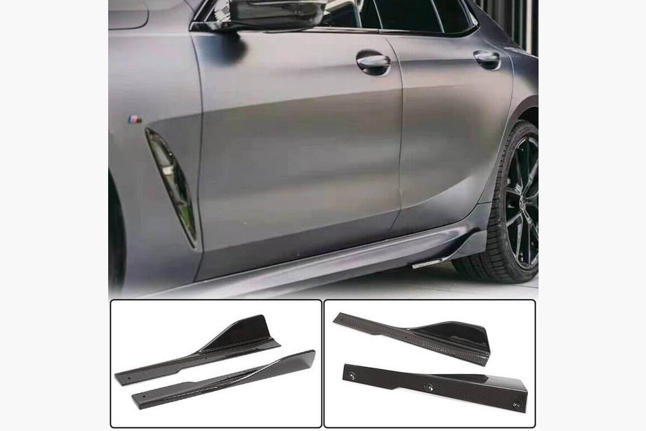 BMW 8 серия G14/G15/G16 2018- гг. Накладки на пороги V2 (для G16 M-Sport/F93 M8, Карбон) Image