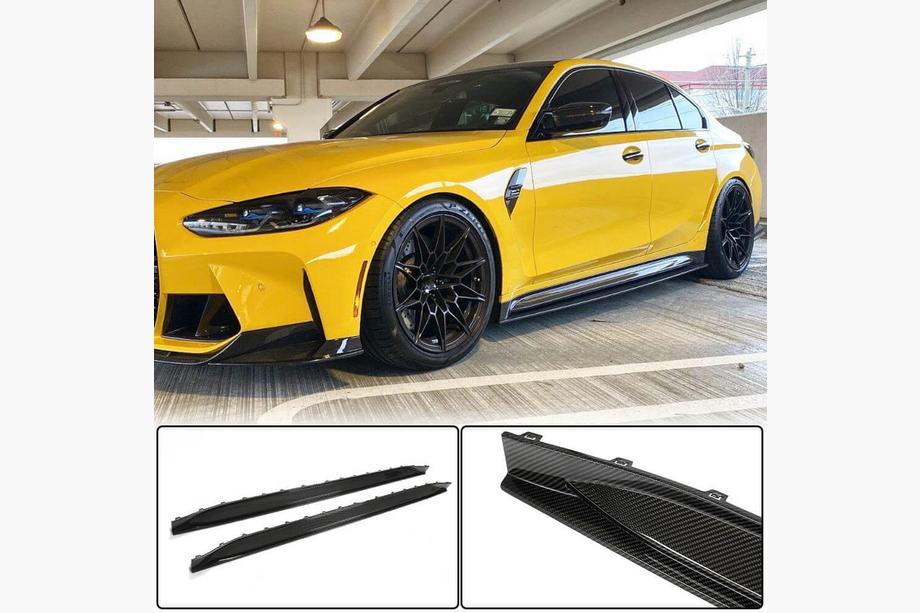 BMW 3 серия G20/G21 2018- гг. Накладки на пороги Carbon V5 (для G80) Image