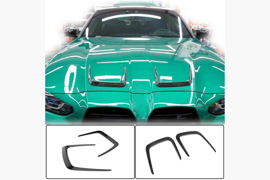 BMW 4 серия G22/23/26 2020- гг. Карбоновая накладка на капот (2021+) Image