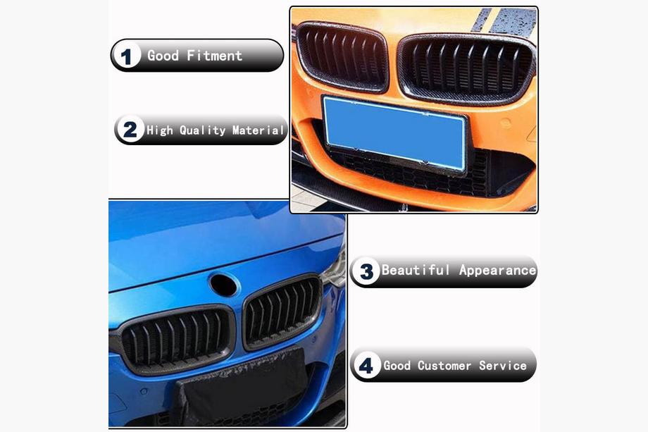 BMW 3 серия F30/F31 2012-2019 гг. Ноздри 1 Полоса (Карбон) Фото 2