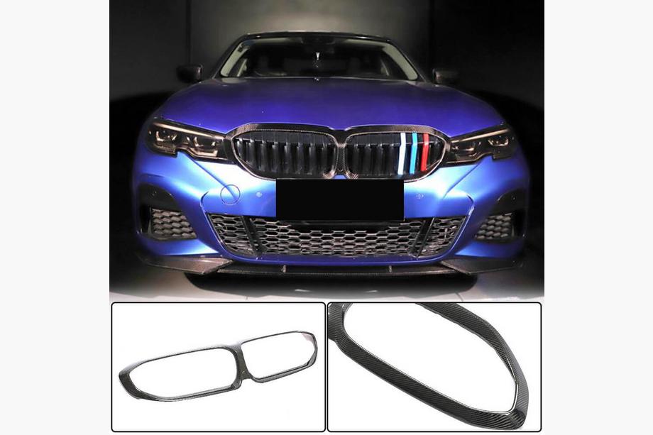 BMW 3 серия G20/G21 2018- гг. Окантовка решетки радиатора (2018-2022, Карбон) Image