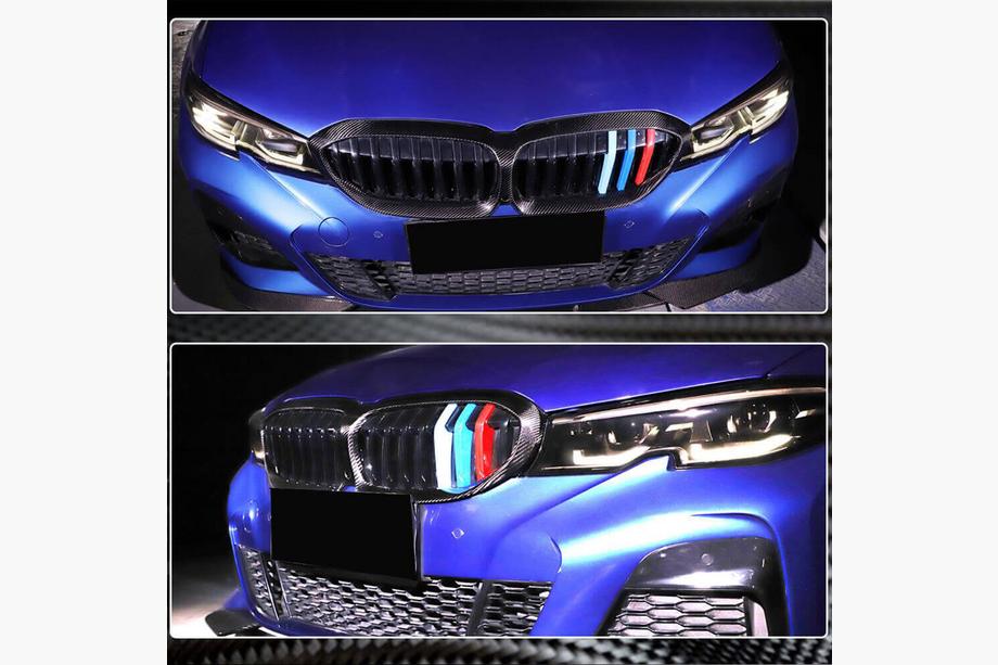 BMW 3 серия G20/G21 2018- гг. Окантовка решетки радиатора (2018-2022, Карбон) Фото 4