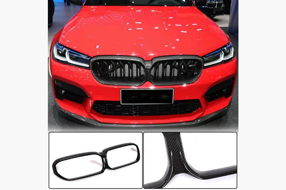 BMW 5 серия G30/G31 2017-2023 гг. Окантовка решетки радиатора (2021-2023, Карбон) Image