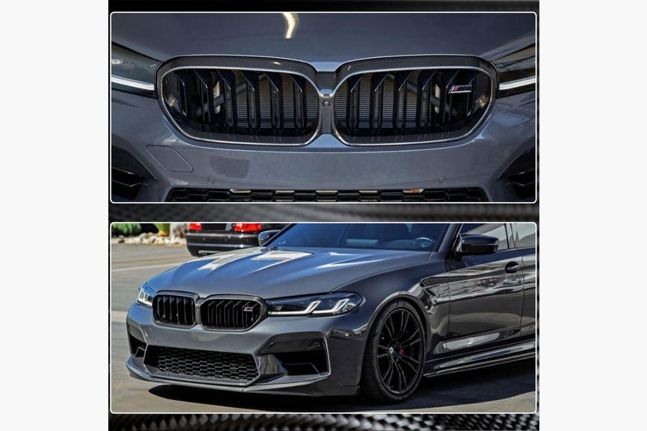 BMW 5 серия G30/G31 2017–2023 гг. Окантовка решетки радиатора (2021-2023, Карбон) Фото 4