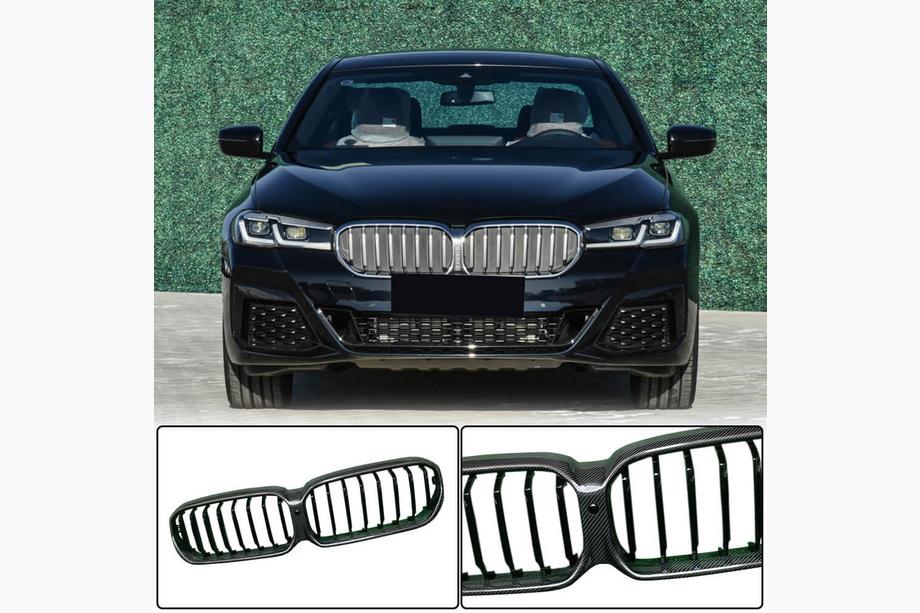 BMW 5 серия G30/G31 2017-2023 гг. Ноздри 1 планка (2021-2023, Карбон) Image