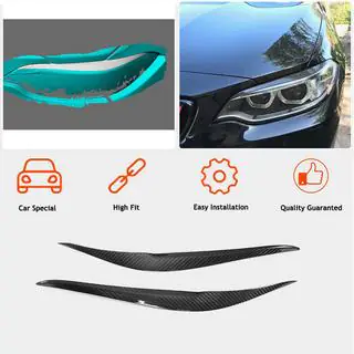 Реснички на фары (Карбон) BMW 2 серия F22/F23 2014-2021 гг. фото 2