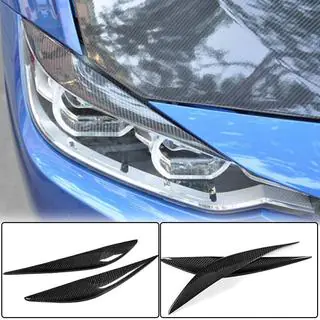 Реснички на фары V1 (для F30, Карбон) BMW 3 серия F30/F31 2012-2019 гг. фото 2