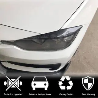 Реснички на фары V1 (для F30, Карбон) BMW 3 серия F30/F31 2012-2019 гг. фото 3
